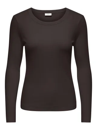JDY - JDYLUCKY L/S O NECK NEW TOP JRS NOOS Chocolate Torte - Gr. - M