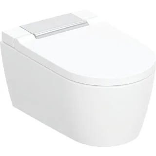 Geberit AquaClean Sela Wand-Dusch-WC Komplettanlage, mit WC-Sitz weiß/chrom hochglanz, 146220211 146220211