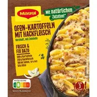 MAGGI Saucen, Maggi Fix für Ofen Kartoffeln mit Hackfleisch mit Röstzwiebeln 34g