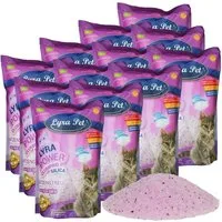 Lyra Pet Katzenstreu 12 x 5 Liter Lyra Pet® Lyra Power® Silica Silikat klumpend Katzenstreu, klumpend, staubfrei