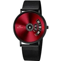 S&T Design Quarzuhr Herren Armbanduhr Mesh Armband Herrenuhr Analoge Männer Uhr, (Uhrenbox, inkl. Werkzeug), Wasserdicht Ultra Dünne Edelstahl Mesh Armband Minimalistisch Anzug