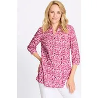 Sieh an! Klassische Bluse Longbluse 3/4-Arm