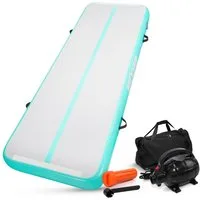 NEOLYMP Turnmatte Air Matte Track - Tumbling Matte 3m - Turnmatte Kinder & Erwachsene (Turnmatte mit Luftpumpe, Reparaturset & Tasche und Aufbauanleitung), Rutschfeste Gymnastikmatte - Sportmatte mit Luftpumpe, Reparaturset