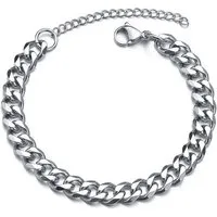 KARMA Edelstahlarmband Herren Silber 19 cm modern Armband Edelstahl Herrenarmband (Geschenk für Ihn), Herrenschmuck Metallarmband