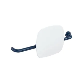 Hewi 801 Rückenstütze 801.51.9261R50 Wandabstand 150mm, Ausführung rechts, Lehne signalweiß, stahlblau