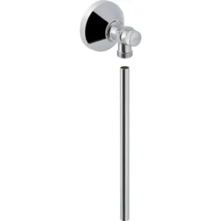 Geberit Eckventil 1/2 mit Rohr verchromt Rosette und Quetschverschraubung 215085211