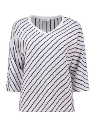 Zabaione - Shirt Al44iah offwhite/navy - Gr. - XL