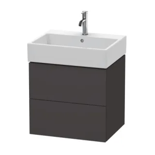 Duravit L-Cube Waschtischunterbau wandhängend Graphit Supermatt 584x459x544 mm - LC627508080 LC627508080