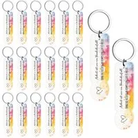 CLTYQ Schlüsselanhänger Set 20 Stück Acryl Einkaufswagenchip Schlüsselanhänger Geschenk (20-tlg), Abziehbar Einkaufschip Schlüsselanhänger zum Zerlegen