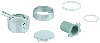 GROHE Temperaturwählgriff 49089 rund für Thermostat-Fertigmontagesets chrom, 49089000 49089000