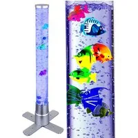 GLOBO LIGHTING LED Stehlampe, LED-Leuchtmittel fest verbaut, Farbwechsel, RGB LED Wassersäule Farbwechsel Sprudelsäule Fische Wassersprudelsäule