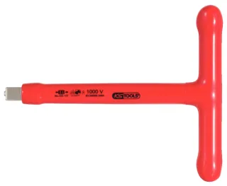 KS Tools 1/2" T-Griff-Aufsteckschlüssel mit Schutzisolierung und Schraubenarretierung, 200mm - 117.1205