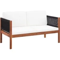 vidaXL Loungesofa Gartensofa 2-Sitzer Massivholz