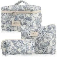 nsihing Kosmetiktasche 3er Set Kulturtasche – Wasserdichter Kulturbeutel für Damen