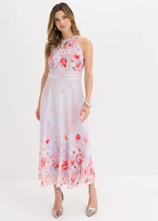bonprix Midikleid mit Drapierung, lila, Gr.36, Feminines Midikleid mit gekräuseltem Oberteil und drapiertem Taillen-Einsatz