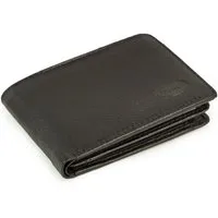 BRANCO Mini Geldbörse Kleine Geldbörse / Mini Portemonnaie aus Leder, Schwarz, Branco 12022