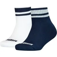 PUMA Kurzsocken PUMA KIDS CLYDE CUSHIONED QUARTER 2P (2 Paar) mit gestreiften Bündchen
