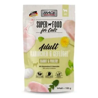 MAC's Nassfutter Katze Adult Kaninchen und Geflügel 24x100 g