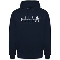 Spreadshirt Hoodie Feuerwehrmann Feuerwehr Geschenk Herzschlag EKG Hydrant Unisex Hoodie (1-tlg)
