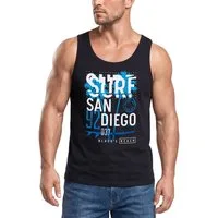Neverless Tanktop Herren Tank-Top Surf Design San Diego Palmen Beach Strand Sommer mit Print