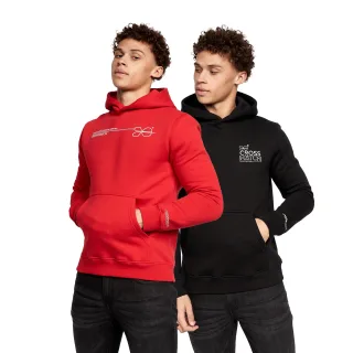 Crosshatch - "Karver" Kapuzenpullover für Herren (Rot/Schwarz)