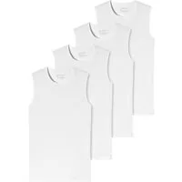 Schiesser Unterhemd 4er-Pack - 95/5 - Organic Cotton (Spar-Set) Unterhemd / Tanktop - Baumwolle - Komfortabler Rundhalsausschnitt