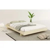 OTTO home Futonbett Senja, Bett, Massivholzbett, minimalistisches Design (B/T/H: 148/205,1/22,6 cm), inklusive Lattenrost, Liegefläche 140x200 cm, aus massiver Kiefer
