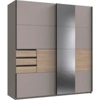 Wimex Schwebetürenschrank Bremen in der Breite 180cm, wahlweise mit Spiegel mit moderner Multiplex Optik, inkl. Schubladen