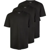 Jack & Jones T-Shirt Herren Basicshirt JJENOA 3er Pack Regular Fit (Vorteilspack, 3-tlg) Kurzarm Tee Shirt mit Rundhalsausschnitt aus 100% Baumwolle