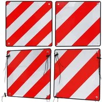 Melko Verkehrsschild Warntafel 2in1 Spanien & Italien Aluminium 500mm Rot Weiß Heckträger, (Set), Reflektionsbeschichtung