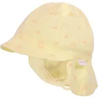 MAXIMO Schirmmütze GOTS BABY-Schildmütze, Band Musselinstoff, Nackenschutz, Futter, UV (1-St) Musselin