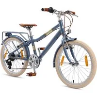 Bikestar Kinderfahrrad Cityrad 20 Zoll Aluminium ab 6 Jahre, 7 Gang, Gepäckträger, leichtes Treten, ergonomischer Rahmen