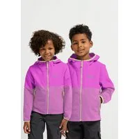 Jack Wolfskin Softshelljacke SANDBIRD HOODED JKT K mit Kinnschutz am Reißverschluss, winddicht, atmungsaktiv