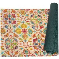 ANRO Küchenläufer GreenLine Teppichläufer Textil, Rechteckig, Höhe: 3 mm, Bodenläufer 100cm Abbraccio Bunt pflegeleicht