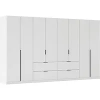 OTTO home Drehtürenschrank Kleiderschrank Schrank Garderobe AGORDO mit Dekor- oder Hochglanzfront (in zwei Griff-Farben, Breite 360 cm) mit Außenschubkästen, Serie in 7 Breiten und 2 Höhen MADE IN GERMANY