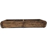 Meinposten Holzkiste Ziegelform Ziegelsteinform Kiste recyceltes Holz Kasten 60 cm (1 St)
