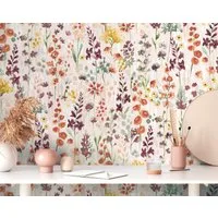 A.S. Création Vliestapete Aquarell Dreams Blümchen-Tapete Mustertapete Blumen Blumen, glatt, matt, (1 St), Vliestapete Blumen für Schlafzimmer Küche Wohnzimmer Blümchen Design