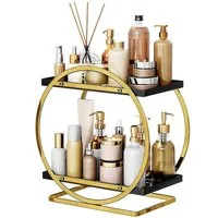 TUWENA Make-Up Organizer Makeup Organizer, 2 Stöckiger Kosmetik Aufbewahrungskorb