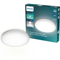 Philips LED Deckenleuchte Moire CL200, kaltweiß (4000K), rund, weiß, LED fest integriert, Kaltweiß, Sternenlichtoptik