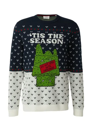 s.Oliver - Strickpullover blau|mehrfarbig - Gr. - XL
