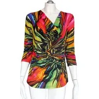 high & higher T-Shirt Wasserfallshirt Amy 3/4 Ärmel Wasserfallausschnitt