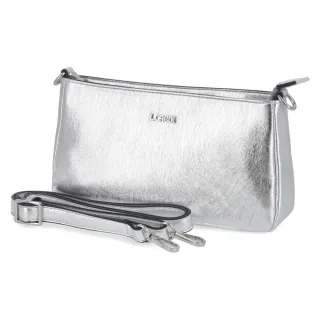 L.Credi Abendtasche PAMELA - Gr.  - Silber - Kunstleder