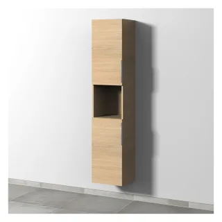 Sanipa 3way Hochschrank mit 2 Türen und 1 offenem Fach, Eiche-Nordic UM11448