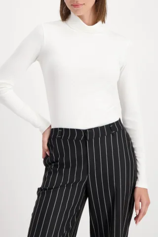 monari - Langarmshirt mit Rollkragen off-white - Gr. - 40
