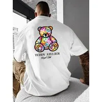 RMK T-Shirt Herren Shirt Rundhals Sommer Basic "Teddy Atelier" aus Baumwolle