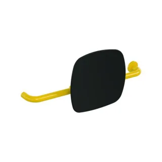 Hewi 801 Rückenstütze 801.51.9263R18 Wandabstand 150mm, Ausführung rechts, Lehne tiefschwarz, senfgelb