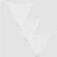 MP Damen G-String mit mittelhohem Bund (3er-Packung) – Weiß - XL