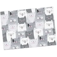 Tischsetmacher Platzset Tischset,  Platzset abwaschbar - für Kinder - Katzen Konferenz, (aus erstklassigem Vinyl (Kunststoff - BPA-frei), 1-St., 44 x 32 cm - rutschfeste Tischdekoration), Made in Germany
