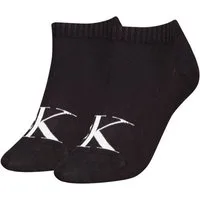 Calvin Klein Jeans Sneakersocken CKJ WOMEN SNEAKER MONOGRAM (2 Paar) Rippenbündchen, Logostickerei vorn