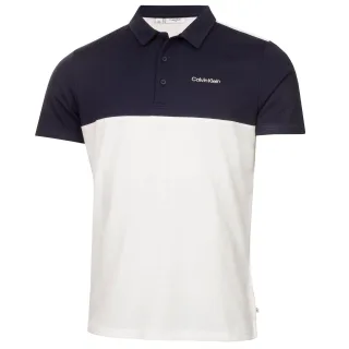 Calvin Klein - Poloshirt für Herren, Mit Kragen (Weiß/Marine)